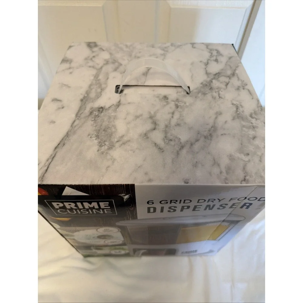 Prime Cuisine 6 Grid Dry Food Dispenser 360 Rotation Capacity